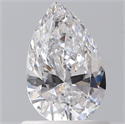 Diamante Natural 0.70 quilates, De pera , Color D, claridad SI2 y certificado GIA