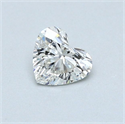 Natural Diamond 0.44 Carats, Heart with  Cut, H Color, SI1 Clarity and Certified by GIA