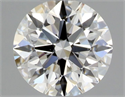 Natural Diamond 0.44 Carats, Round with Excellent Cut, H Color, VS2 Clarity and Certified by GIA
