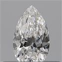 Natural Diamond 0.15 Carats, Pear with  Cut, E Color, SI1 Clarity and Certified by IGI