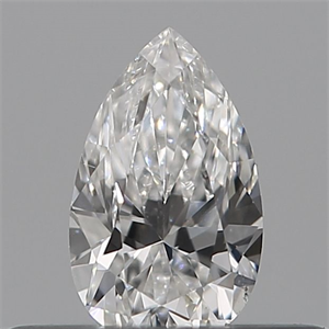 Picture of Natural Diamond 0.15 Carats, Pear with  Cut, E Color, SI1 Clarity and Certified by IGI