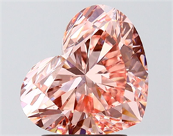 Picture of Lab Grown Diamond 2.68 Carats, Heart with  Cut, Fancy Vivid Pink Color, VS1 Clarity and Certified by IGI