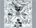 Natural Diamond 1.00 Carats, Princess with  Cut, H Color, VVS2 Clarity and Certified by IGI