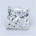 Natural Diamond 2.01 Carats, Princess with  Cut, D Color, VS2 Clarity and Certified by GIA
