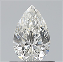 Natural Diamond 0.58 Carats, Pear with  Cut, H Color, VS1 Clarity and Certified by GIA