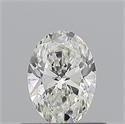 Natural Diamond 0.60 Carats, Oval with  Cut, H Color, VVS1 Clarity and Certified by GIA