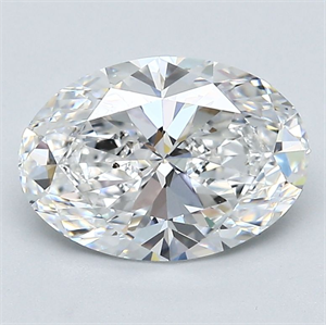 Foto Diamante Natural 2.22 quilates, Ovalado , Color E, claridad SI1 y certificado GIA de