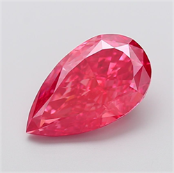Picture of Lab Grown Diamond 5.02 Carats, Pear with  Cut, Fancy Vivid Pink Color, VS1 Clarity and Certified by IGI