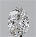 Natural Diamond 0.70 Carats, Oval with  Cut, F Color, SI1 Clarity and Certified by GIA