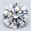Natural Diamond 5.53 Carats, Round with Excellent Cut, D Color, VS1 Clarity and Certified by GIA