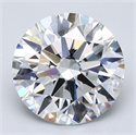 Natural Diamond 5.53 Carats, Round with Excellent Cut, D Color, VS1 Clarity and Certified by GIA