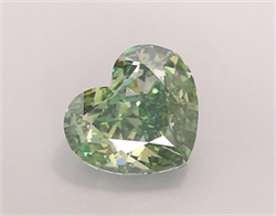 Picture of Lab Grown Diamond 3.36 Carats, Heart with  Cut, Fancy Vivid Green Color, VVS2 Clarity and Certified by IGI
