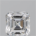 Natural Diamond 0.74 Carats, Asscher with  Cut, F Color, VVS2 Clarity and Certified by GIA