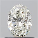 Natural Diamond 0.57 Carats, Oval with  Cut, I Color, SI1 Clarity and Certified by GIA