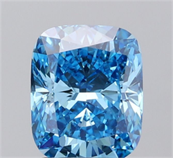 Picture of Lab Grown Diamond 2.09 Carats, CUSHION MODIFIED with  Cut, Fancy Vivid Blue Color, VS1 Clarity and Certified by IGI