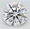 Lab Grown Diamond 3.42 Carats, Round with Ideal Cut, D Color, VVS1 Clarity and Certified by IGI