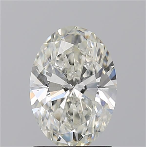 Picture of Natural Diamond 1.50 Carats, Oval with  Cut, J Color, SI2 Clarity and Certified by GIA