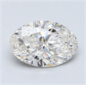 Natural Diamond 1.50 Carats, Oval with  Cut, I Color, SI1 Clarity and Certified by GIA