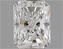Natural Diamond 0.56 Carats, Radiant with  Cut, F Color, VS1 Clarity and Certified by GIA