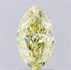 Picture of Lab Grown Diamond 1.42 Carats, Marquise with  Cut, Fancy Intense Yellow Color, VS1 Clarity and Certified by IGI