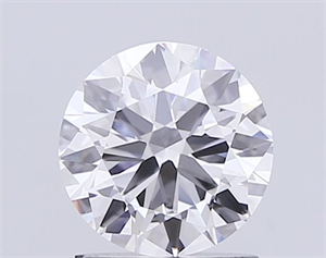 Picture of Lab Grown Diamond 1.50 Carats, Round with Excellent Cut, D Color, VVS2 Clarity and Certified by IGI
