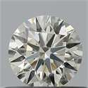 Natural Diamond 0.42 Carats, Round with Excellent Cut, K Color, VVS2 Clarity and Certified by IGI