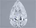 Natural Diamond 0.50 Carats, Pear with  Cut, D Color, SI1 Clarity and Certified by GIA