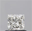 Natural Diamond 0.51 Carats, Princess with  Cut, I Color, VVS1 Clarity and Certified by GIA