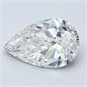 Diamante Natural 3.51 quilates, De pera , Color E, claridad SI1 y certificado GIA