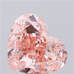 Picture of Lab Grown Diamond 12.03 Carats, Heart with  Cut, Fancy Vivid Pink Color, VS1 Clarity and Certified by IGI
