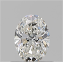 Natural Diamond 0.52 Carats, Oval with  Cut, H Color, VVS1 Clarity and Certified by GIA