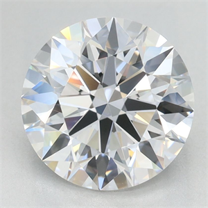 Picture of Lab Grown Diamond 2.17 Carats, Round with Excellent Cut, D Color, IF Clarity and Certified by GIA