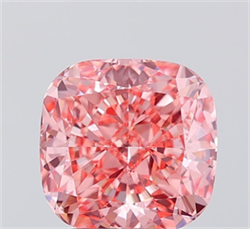 Picture of Lab Grown Diamond 3.04 Carats, CUSHION MODIFIED with  Cut, Fancy Vivid Pink Color, VS1 Clarity and Certified by IGI