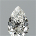 Natural Diamond 0.40 Carats, Pear with  Cut, H Color, IF Clarity and Certified by GIA