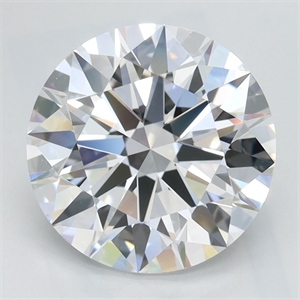 Picture of Lab Grown Diamond 2.52 Carats, Round with Ideal Cut, D Color, IF Clarity and Certified by IGI