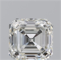 Natural Diamond 0.90 Carats, Asscher with  Cut, I Color, VS1 Clarity and Certified by GIA