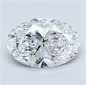 Natural Diamond 2.03 Carats, Oval with  Cut, D Color, VS2 Clarity and Certified by GIA