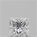 Natural Diamond 0.50 Carats, Princess with  Cut, E Color, VS1 Clarity and Certified by GIA
