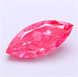 Picture of Lab Grown Diamond 1.65 Carats, Marquise with  Cut, Fancy Vivid Pink Color, VVS2 Clarity and Certified by IGI