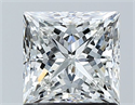 Natural Diamond 1.31 Carats, Princess with  Cut, G Color, VS1 Clarity and Certified by GIA