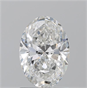 Natural Diamond 1.20 Carats, Oval with  Cut, F Color, SI2 Clarity and Certified by GIA