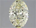 Natural Diamond 2.01 Carats, Oval with  Cut, N Color, SI1 Clarity and Certified by GIA