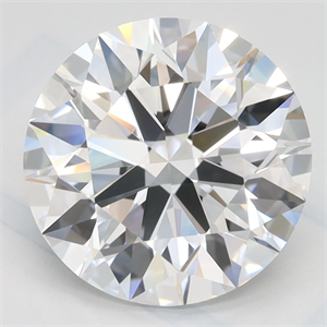 Picture of Lab Grown Diamond 3.12 Carats, Round with Ideal Cut, D Color, VVS1 Clarity and Certified by IGI