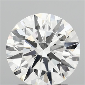 Picture of Lab Grown Diamond 1.52 Carats, Round with Ideal Cut, F Color, VS2 Clarity and Certified by IGI