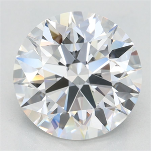 Picture of Lab Grown Diamond 2.83 Carats, Round with Excellent Cut, D Color, VVS1 Clarity and Certified by GIA