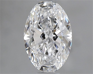 Picture of Natural Diamond 0.58 Carats, Oval with  Cut, D Color, VVS2 Clarity and Certified by GIA