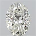 Natural Diamond 1.50 Carats, Oval with  Cut, J Color, SI2 Clarity and Certified by GIA