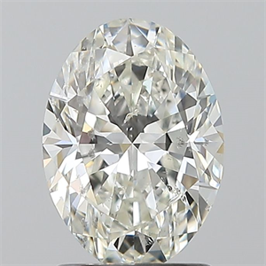 Picture of Natural Diamond 1.50 Carats, Oval with  Cut, J Color, SI2 Clarity and Certified by GIA