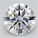 Lab Grown Diamond 2.50 Carats, Round with Excellent Cut, D Color, VVS1 Clarity and Certified by GIA