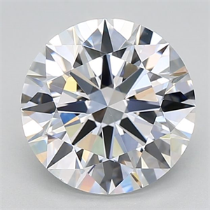 Picture of Lab Grown Diamond 2.50 Carats, Round with Excellent Cut, D Color, VVS1 Clarity and Certified by GIA